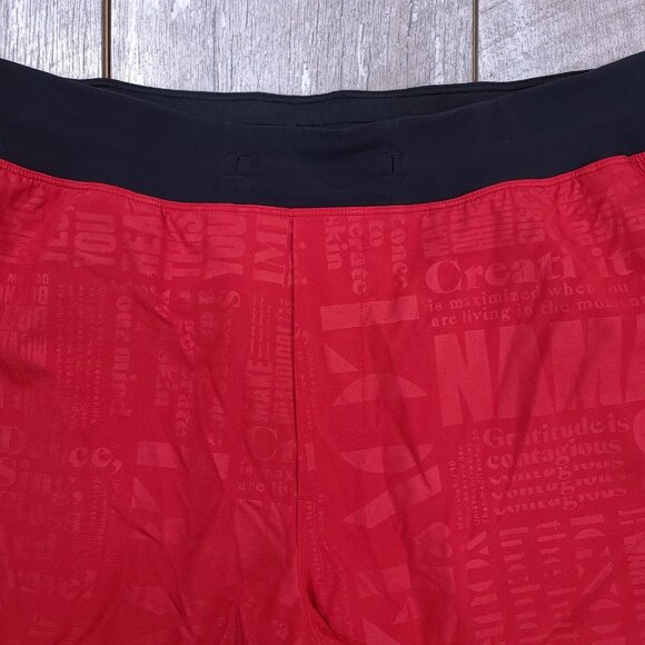 Lululemon Shorts Mens Size Large T.H.E Linerless Red 10" Performance Stretch - Picture 4 of 7